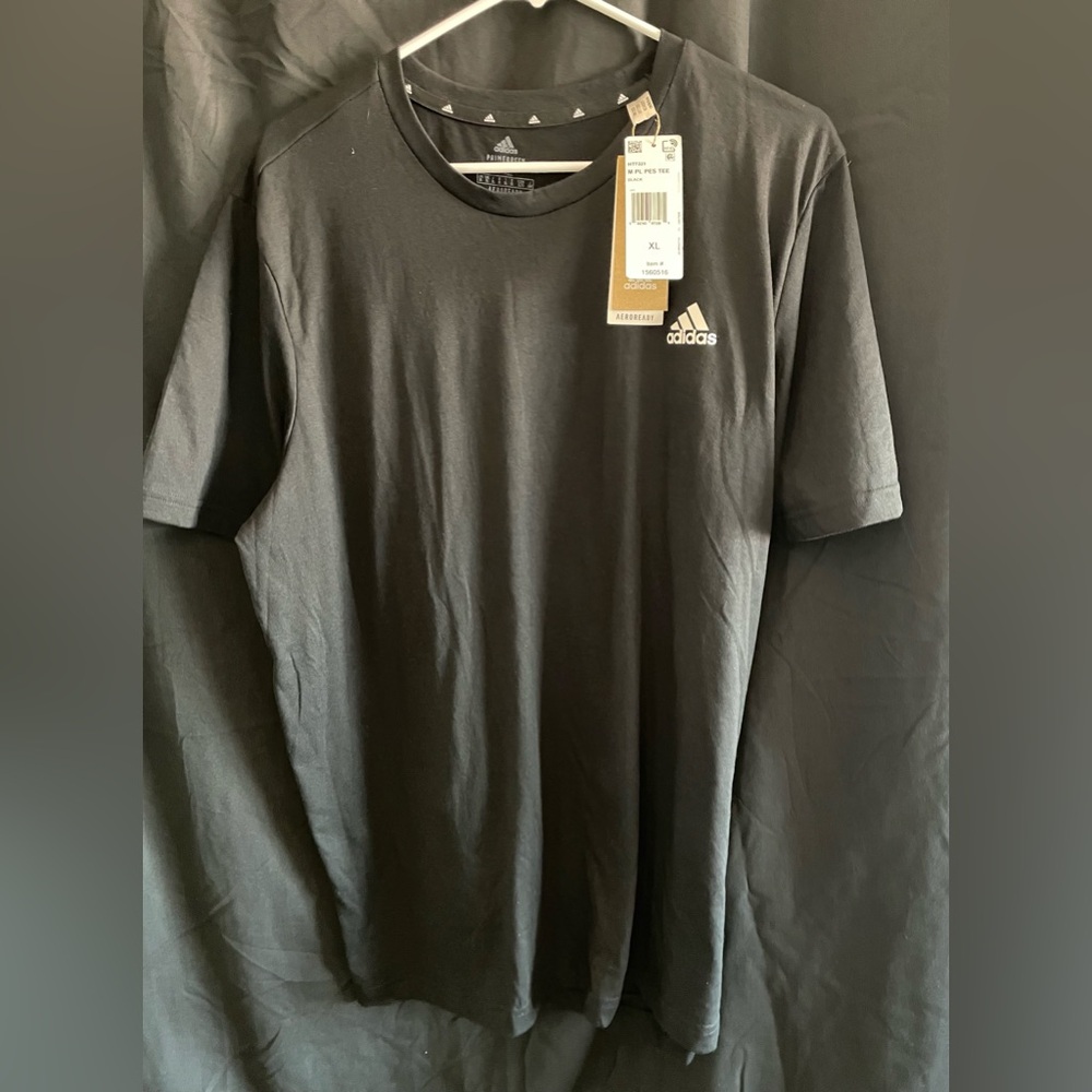 adidas Black Short Sleeve Logo Tee